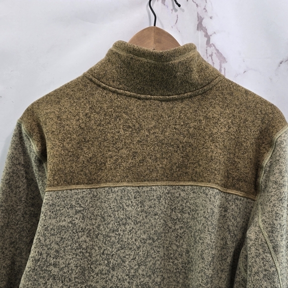 North Face Jacket Men Medium Brown Quarter Zip Pullover Gordon Lyons Sweater - Picture 6 of 10